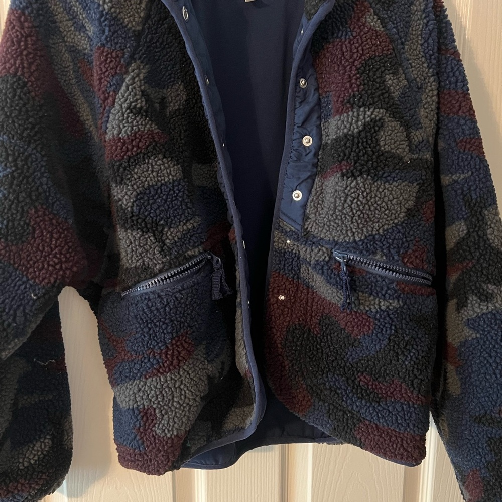 Blue and Black Teddy Jacket Cozy Outdoor Essential